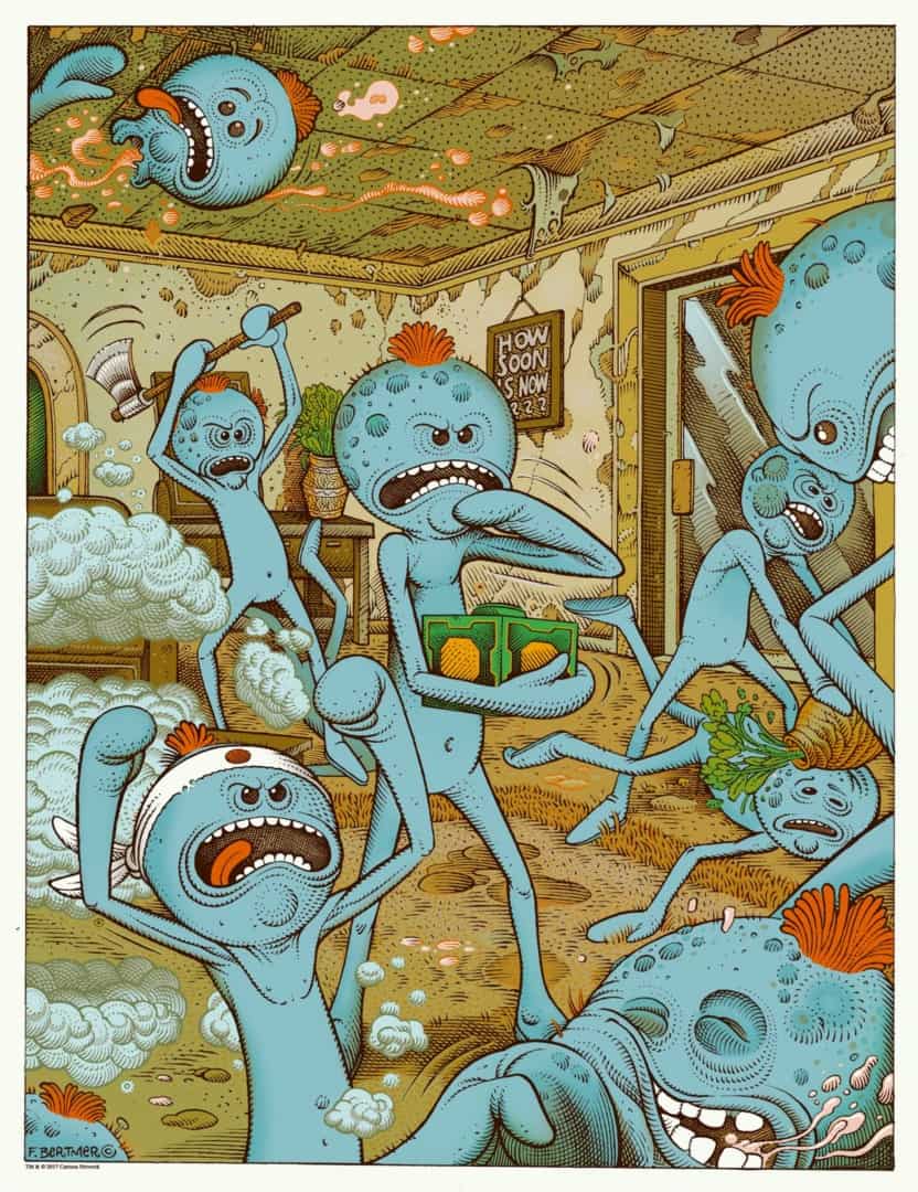 Rick and Morty Mr. Meeseeks - CANVAS OR PRINT WALL ART 