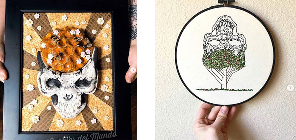 'Exploding Skull' from Instagram by @cookesdelmundo (L) and @b_rempe (R) 