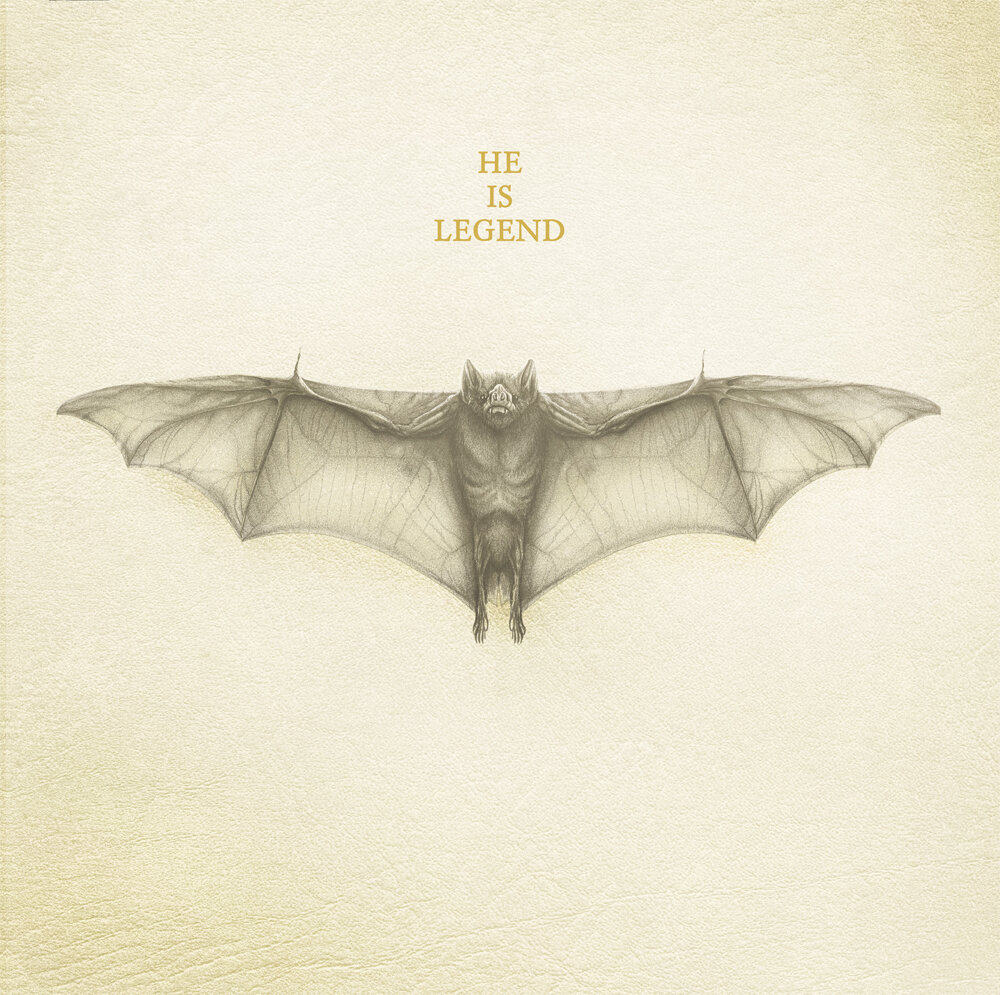 Cover art for He Is Legend's 'White Bat' album by Matt Ryan Tobin