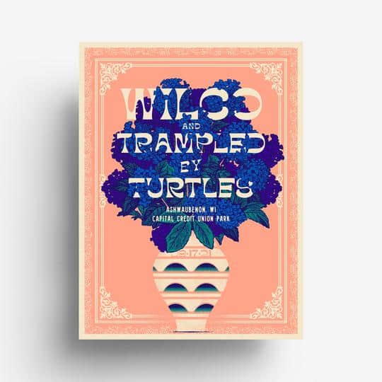 Wilco & Trampled by Turtles gig poster by Zoca Studio