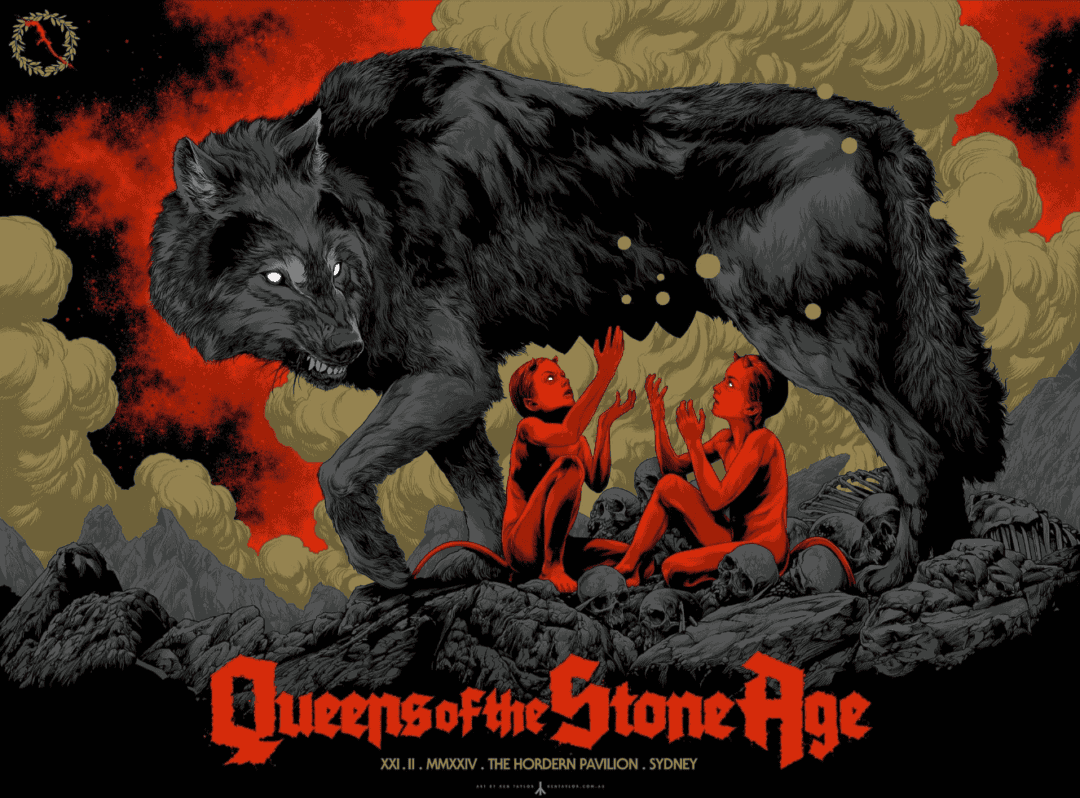 Queens Of The Stone Age gig poster by Ken Taylor