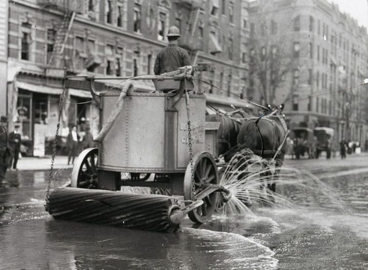 New York City street cleaner, circa many moons ago