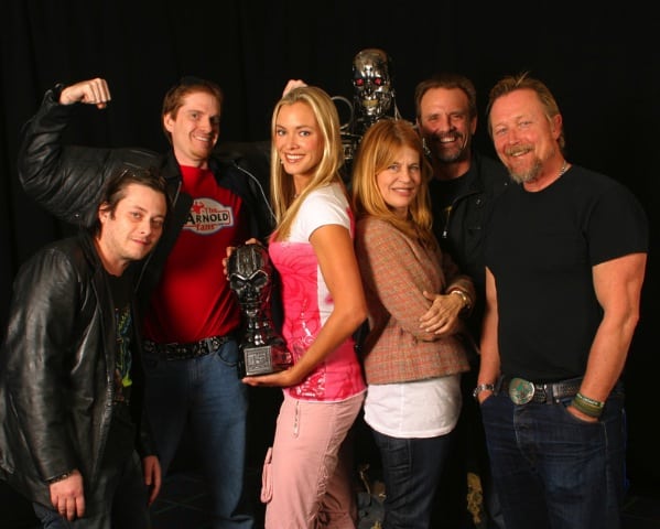 Randy with the cast from 'Terminator' films.