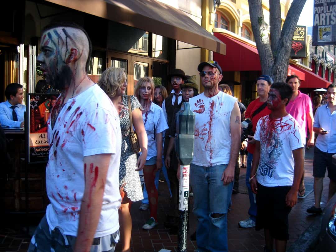 The annual 'Zombie Walk', a Comic Con institution.