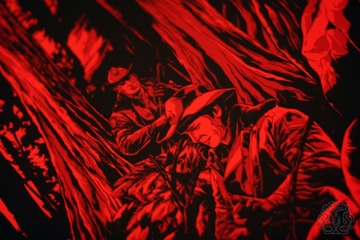 Detail of Ken Taylor's 'First Blood' poster (image credit from Mondo)