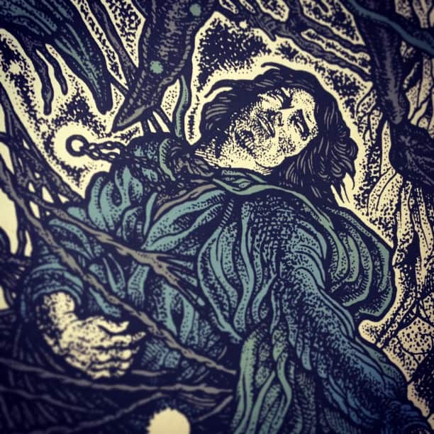 Detail of Frodo from Richey Beckett's 'Shelob's Lair'