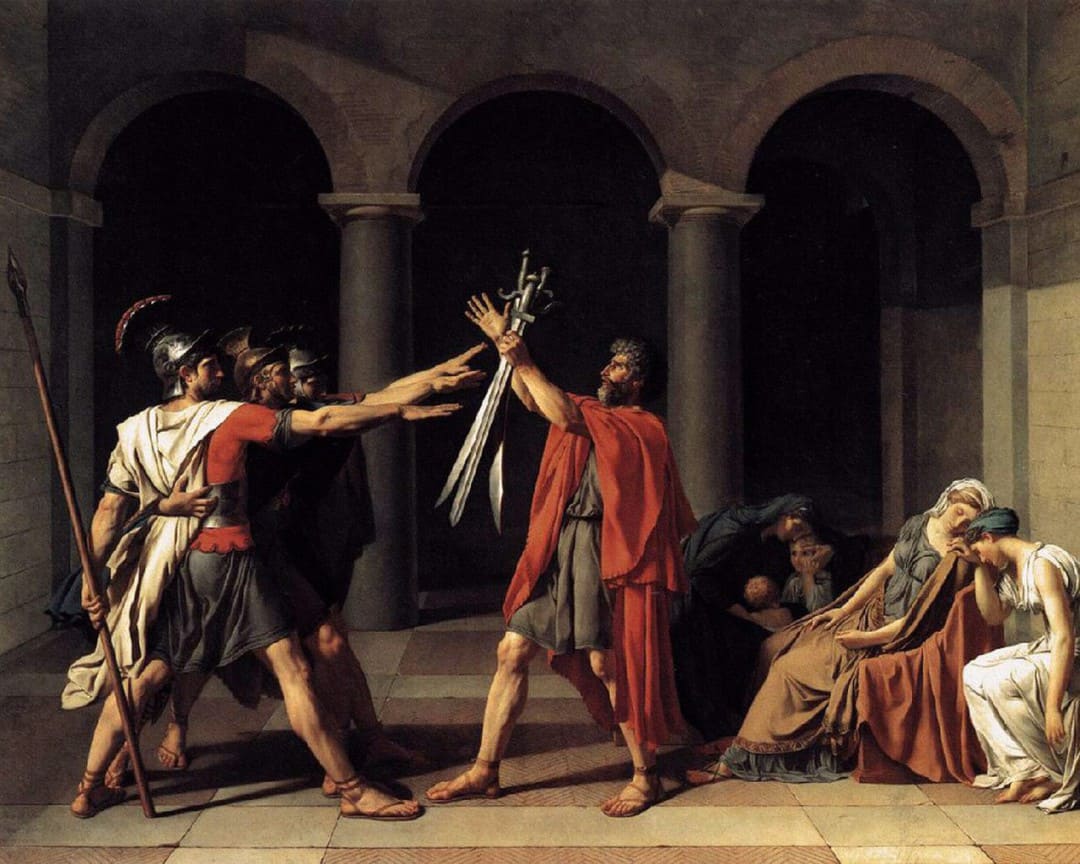 'Oath of the Horatii' by Jacques Louis David 1784