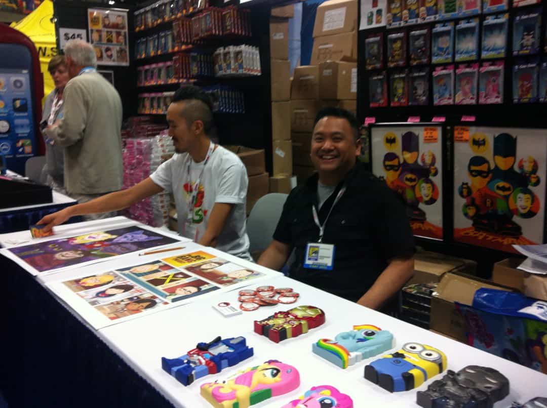 Martin Hsu (left) and Jerrod Maruyama (right) at the Huckleberry Booth.