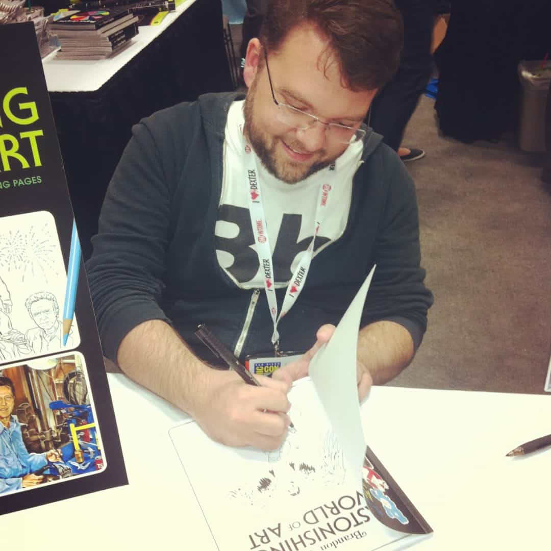 Brandon Bird signing at Comic Con.