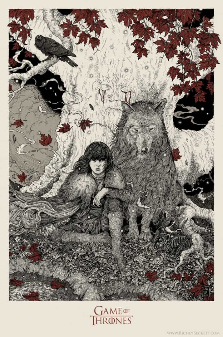 'Bran Stark' by Richey Beckett for Mondo's 'Game of Thrones' show