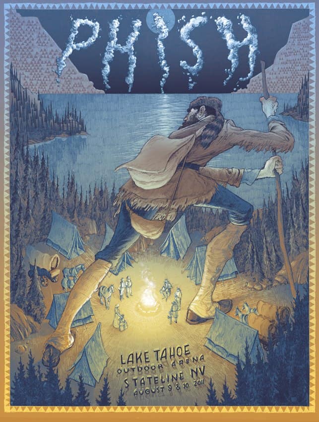 Concert poster for Phish by Rich Kelly