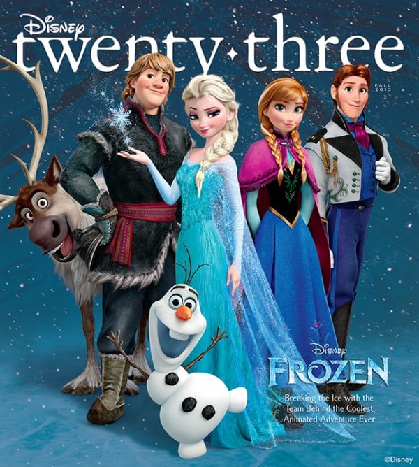 'Frozen' featured on the cover of the D23 magazine