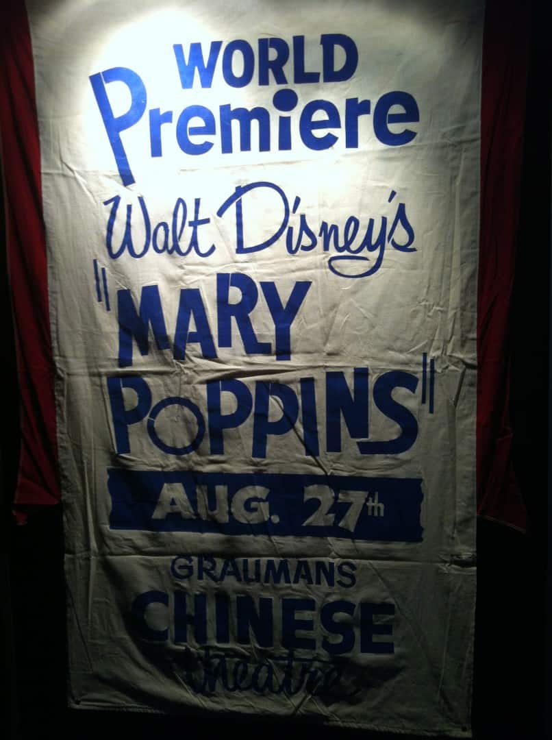 Original sign for the premiere of 'Mary Poppins.'