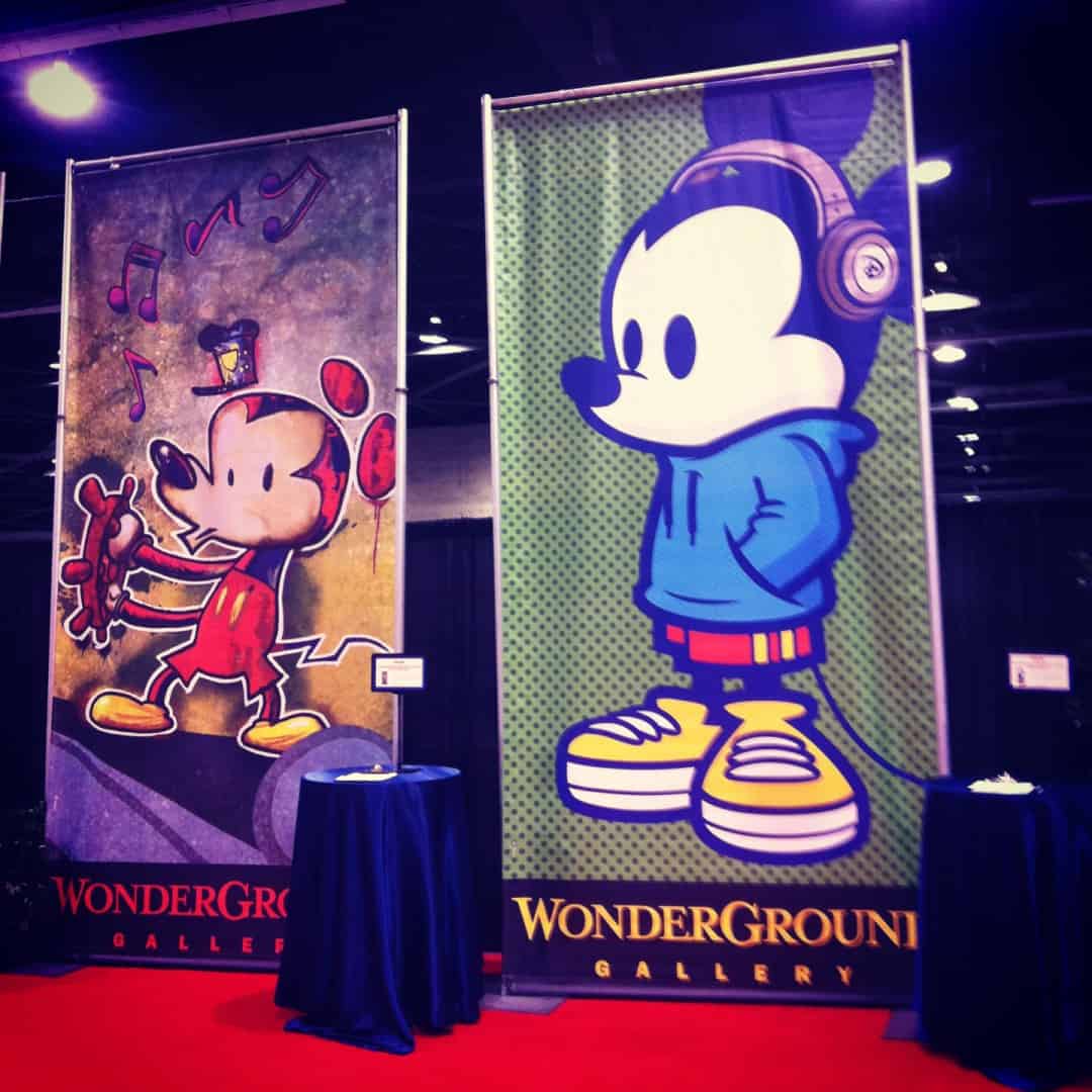 Jerrod Maruyama's 'Warmup Mickey' at the D23 Expo silent auction.
