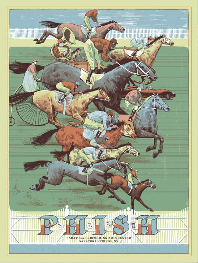 Concert poster for Phish by Rich Kelly