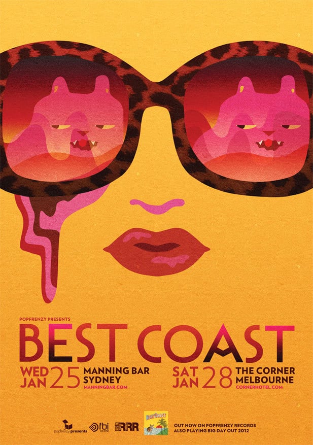 Best Coast tour poster by We Buy Your Kids
