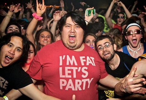 Steven Lee, 'I'm Fat Let's Party' in action.