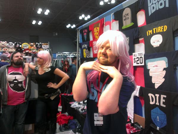 David Murray at the Seibei booth at New York Comic Con