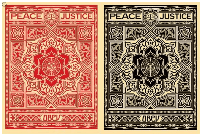 Peace and Justice Ornament Set by Shepard Fairey