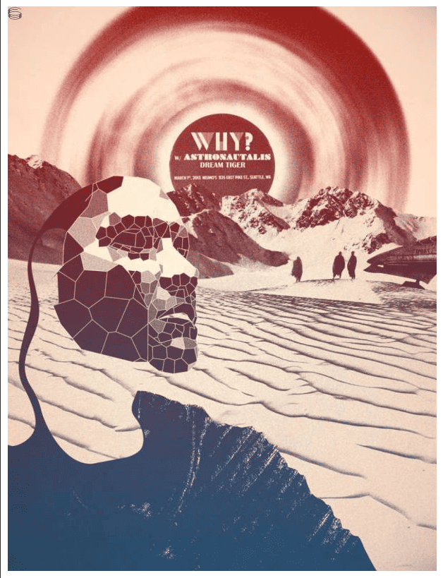 Why? gig poster by Jay Shaw