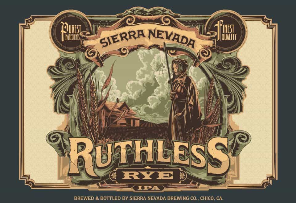 Ruthless Rye from Sierra Nevada, label designed by Ken Taylor