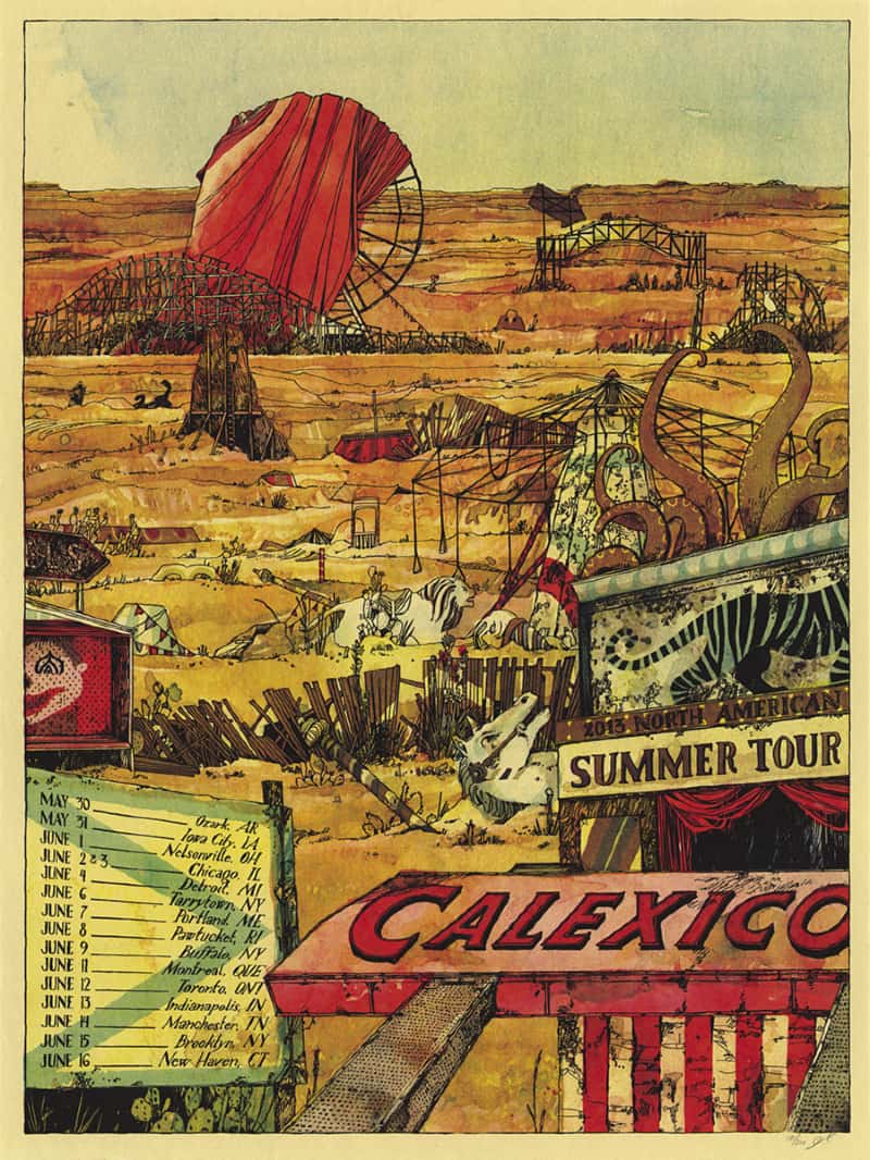Calexico gig poster by Landland