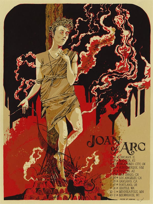 Joan Of Arc gig poster by Landland