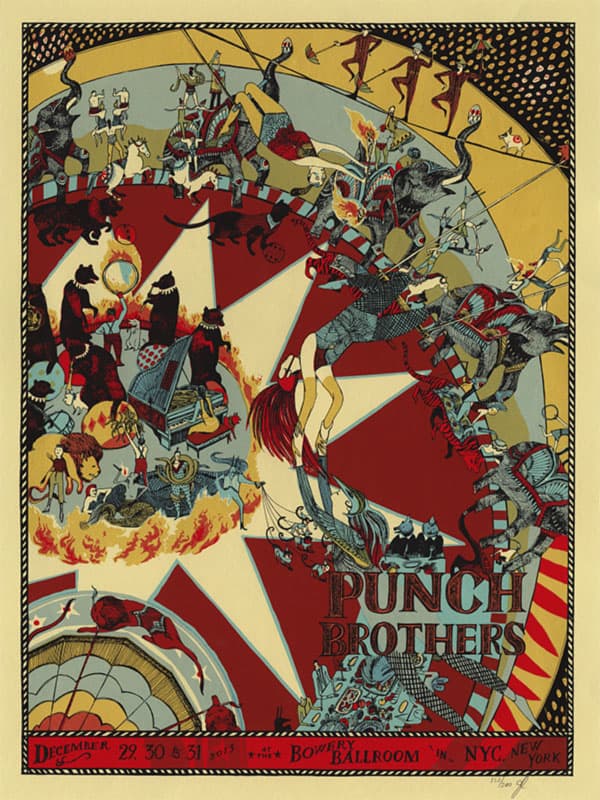 Punch Brothers gig poster by Landland