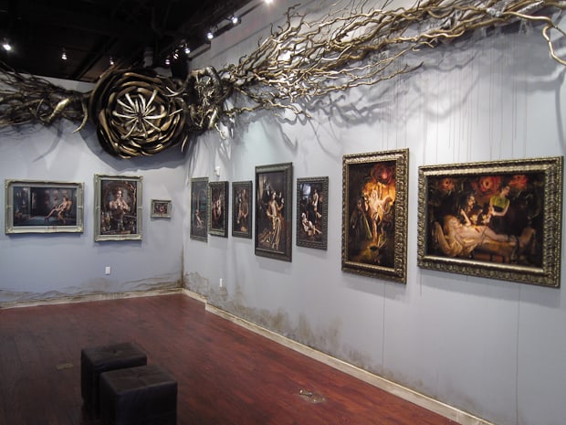 Ransom & Mitchell's installation at Varnish Fine Art Gallery for their show 'Smoke & Mirrors'