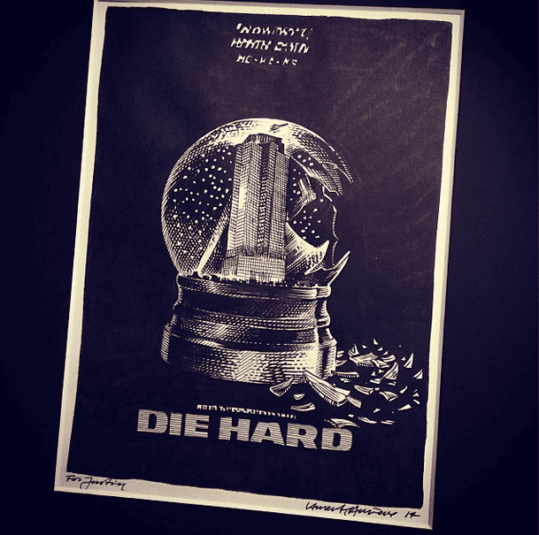 'Die Hard' original drawing by Laurent Durieux