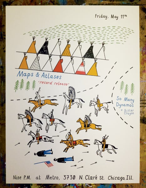 Maps & Atlases gig poster by Ryan Duggan