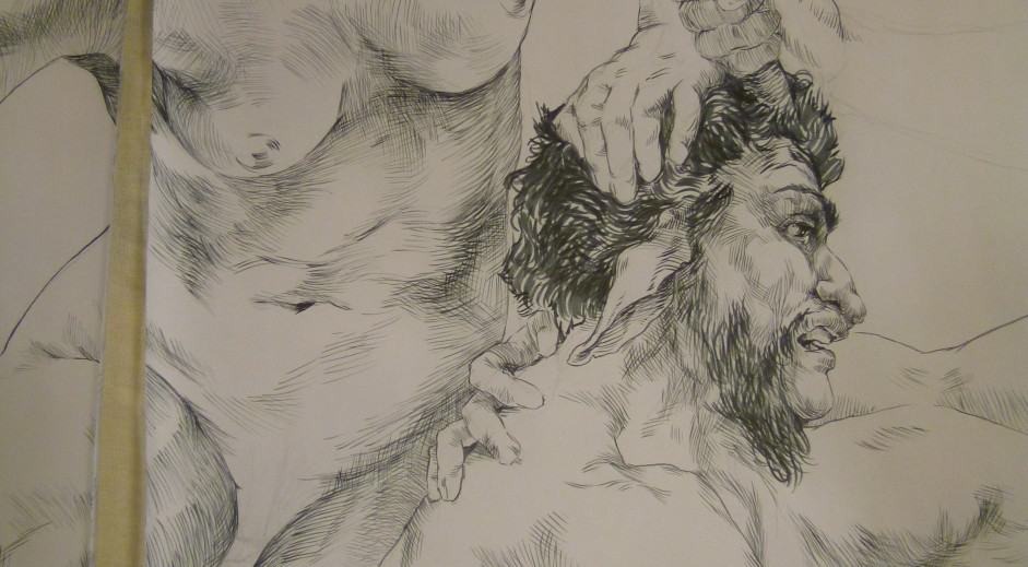 'Nymphs and Satyr of Yeurba Buena' by Helen Bayly (detail)