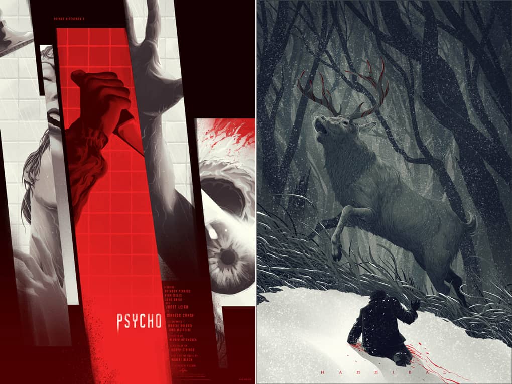 'Psycho' & 'Hannibal' by Kevin Tong for Mondo's Ansin & Tong Show