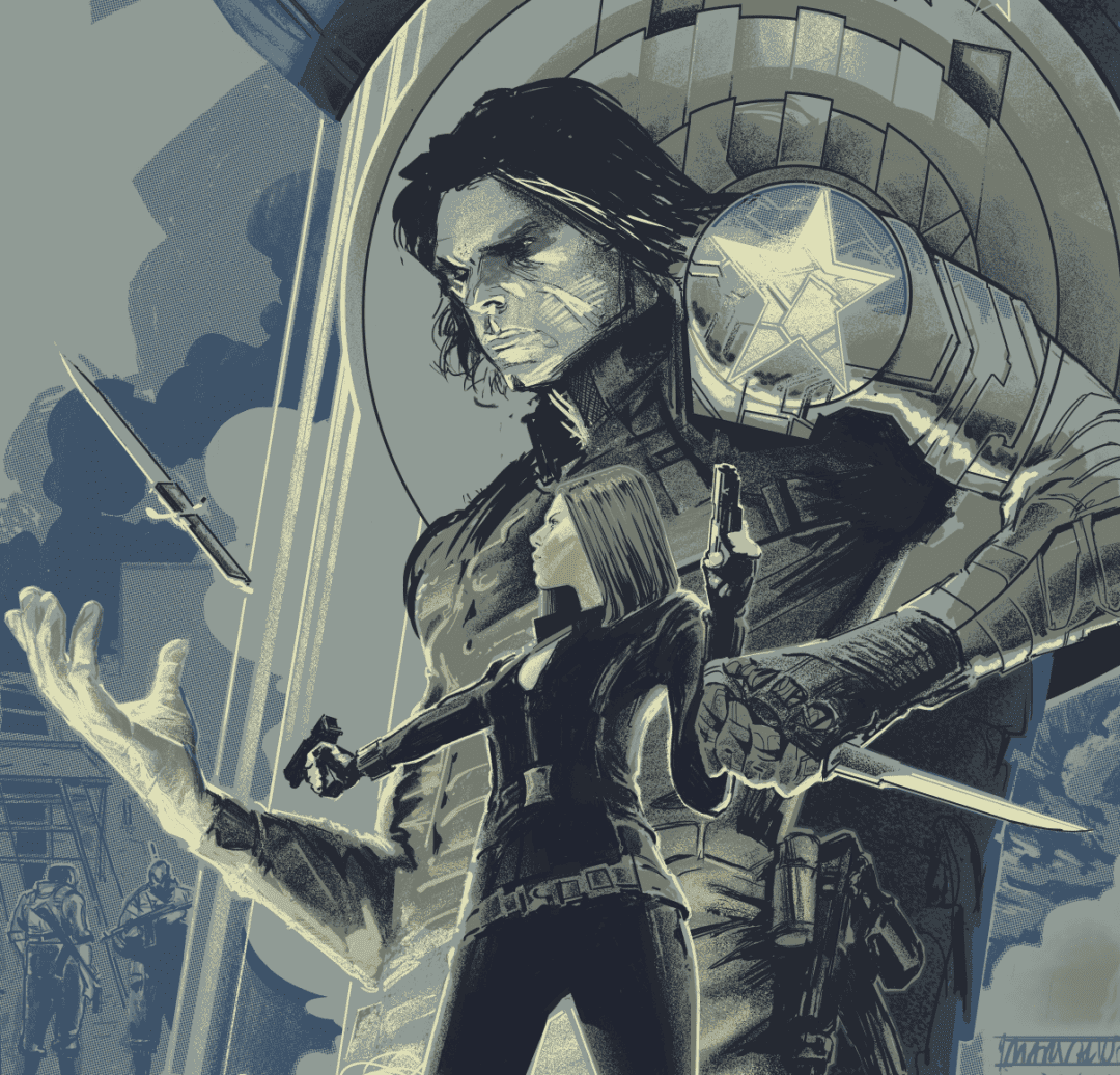 Sketch for 'Captain America: Winter Soldier' by Rich Kelly