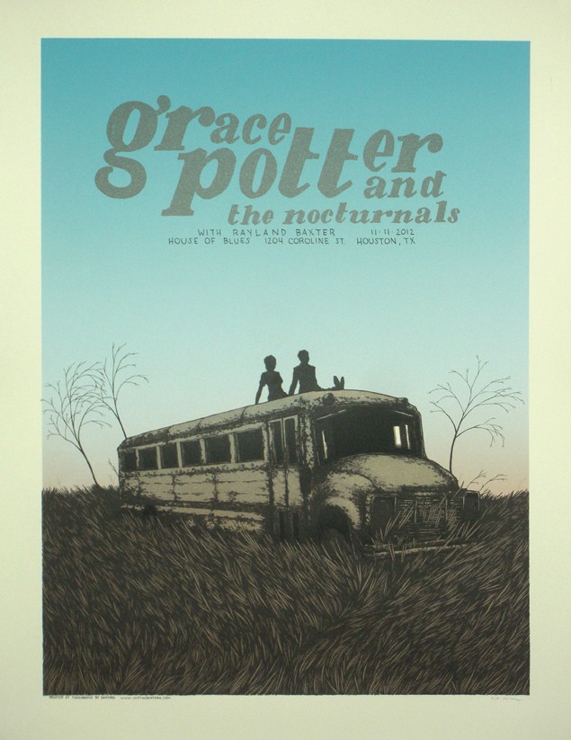 Grace Potter & The Nocturnals gig poster by Justin Santora