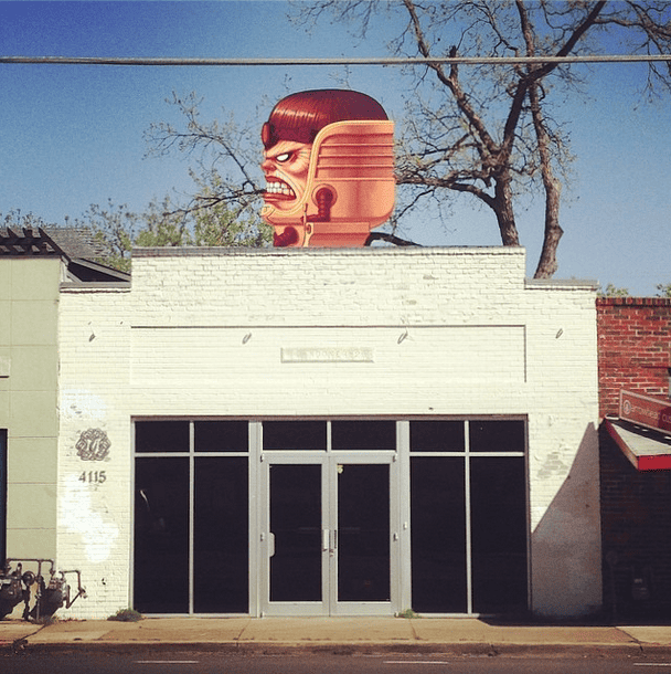 Modok tops the Mondo Gallery in Austin, TX.