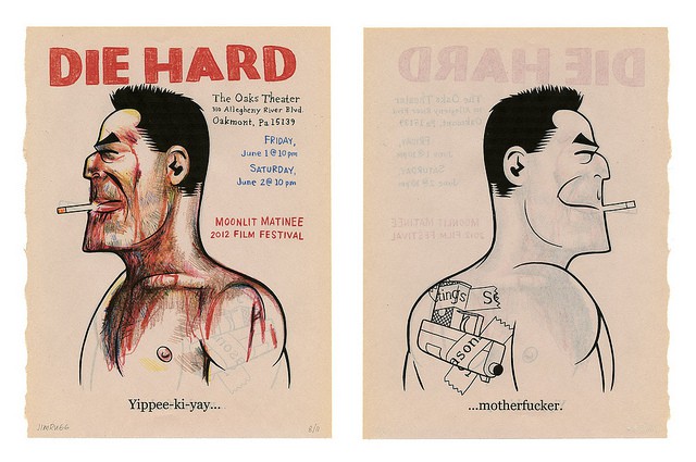 'Die Hard' coloring book print by Jim Rugg