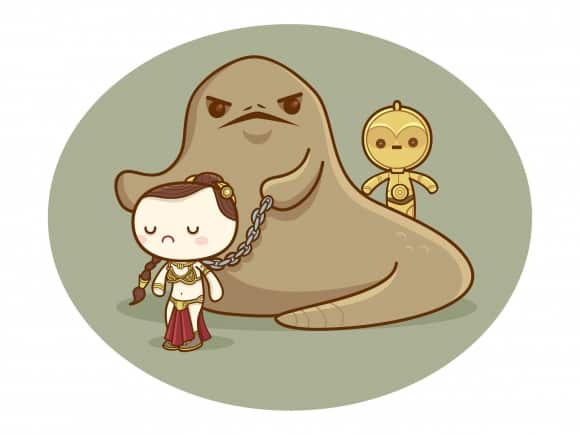 'Slave Leia & Jabba' by Jerrod Maruyama