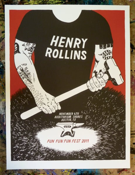 Henry Rollins gig poster by Ryan Duggan