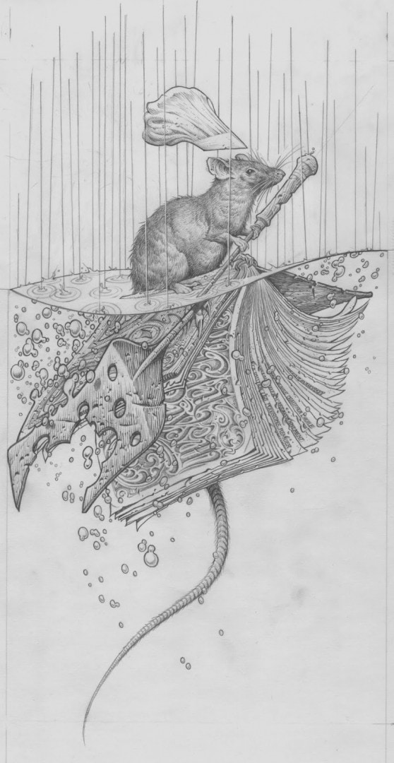Aaron Horkey's pencil work for 'Remy Adrift'