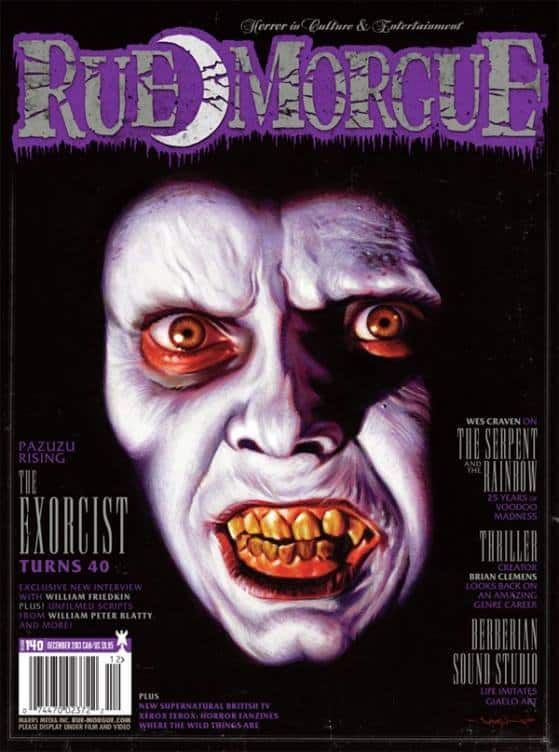 Jason Edmiston's cover for Rue Morgue Magazine issue #140