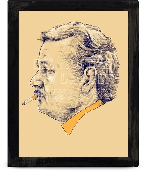 Oliver Barrett's Bill Murray portrait for Spoke Art's 'Bad Dads' show