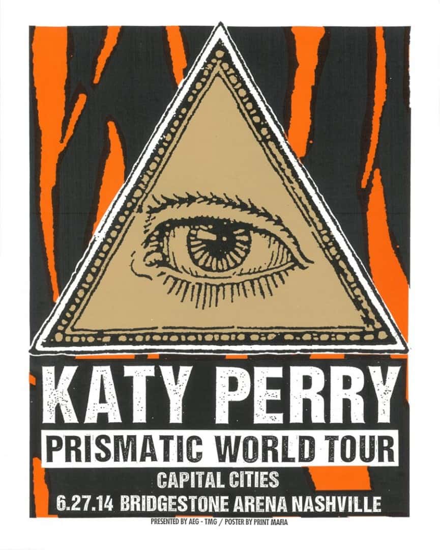Katy Perry gig poster by Print Mafia