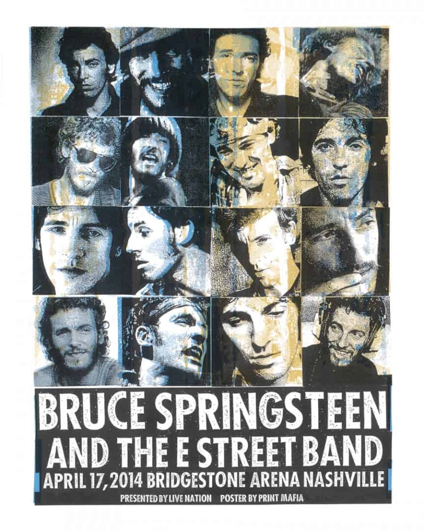 Bruce Springsteen & The E Street Band gig poster by Print Mafia