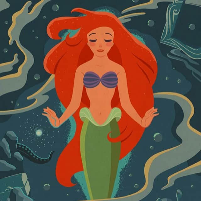 'Ariel' by Dave Quiggle for Disney's WonderGround Gallery