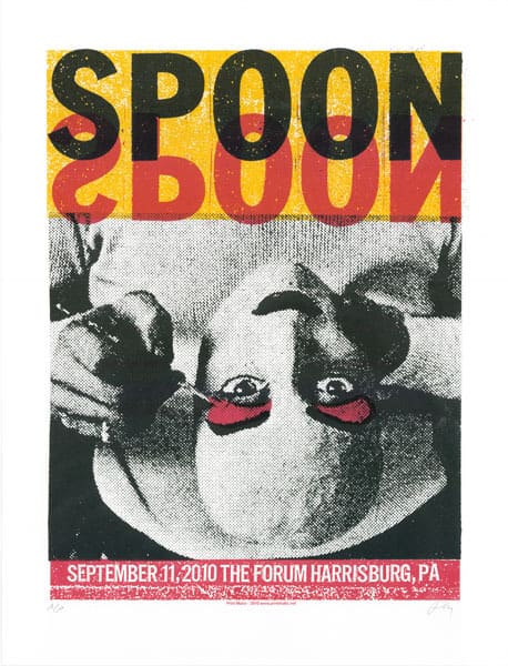 Spoon gig poster by Print Mafia