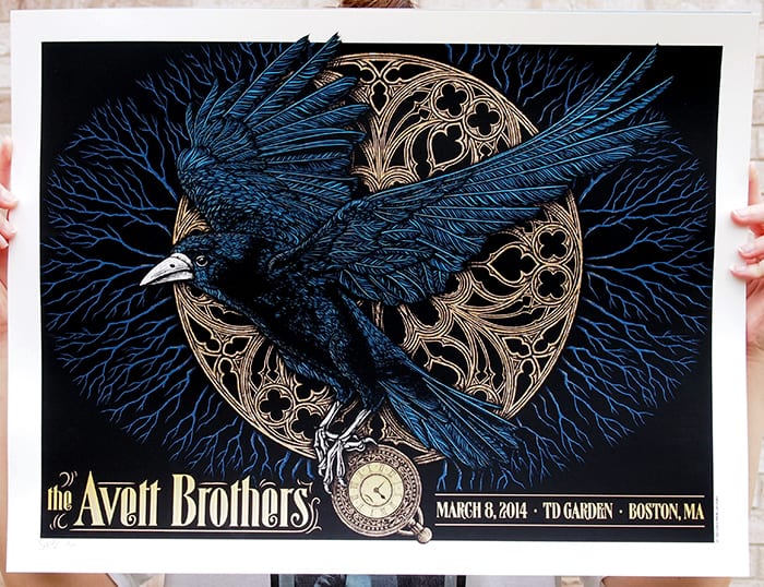 Avett Brothers gig poster by Todd Slater