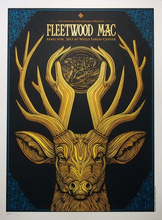 Fleetwood Mac gig poster by Todd Slater