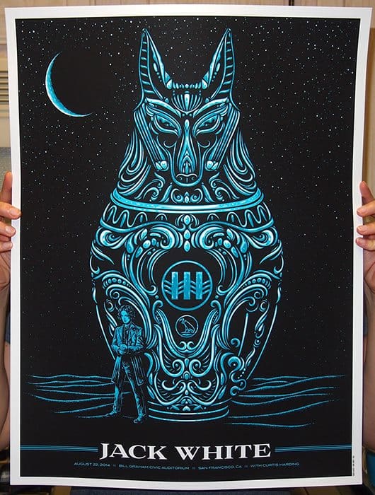 Jack White in San Francisco gig poster by Todd Slater
