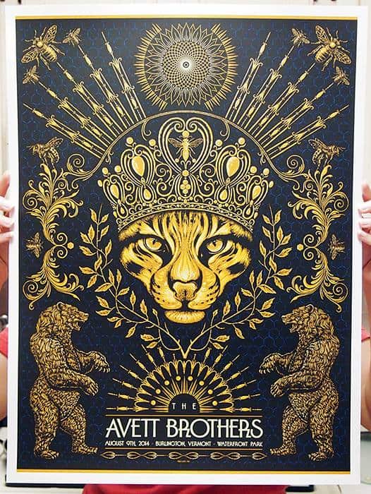 The Avett Brothers gig poster 